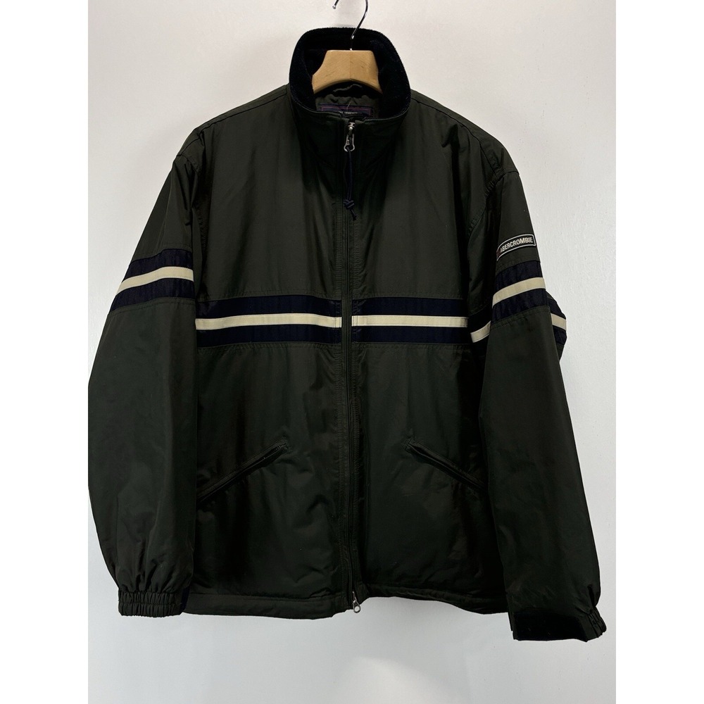 Vtg Abercrombie & Fitch Winter Jacket Sz Small Men's Green Oversized 90's Y2K